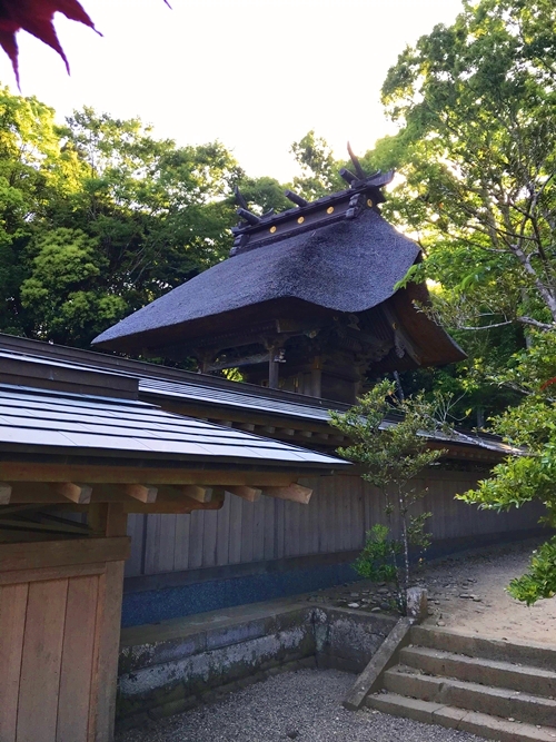 大洗磯前神社の本殿と茅葺屋根の建築美