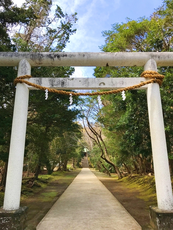 下立松原神社 昭和54年寄進の高さ4.7mの二の鳥居