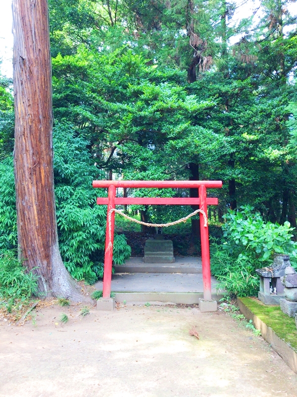 赤城神社［二宮］の境内。土塁と堀がめぐらされた広い空間