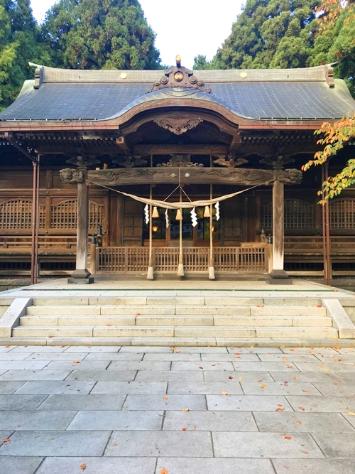彌高神社の鳥居と参道の荘厳な雰囲気