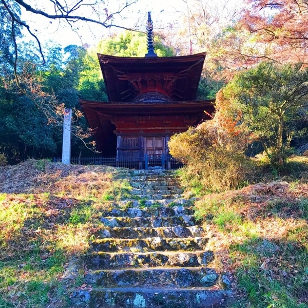 金鑚神社 多宝塔 天文3年に建立された国指定重要文化財の朱塗りの塔