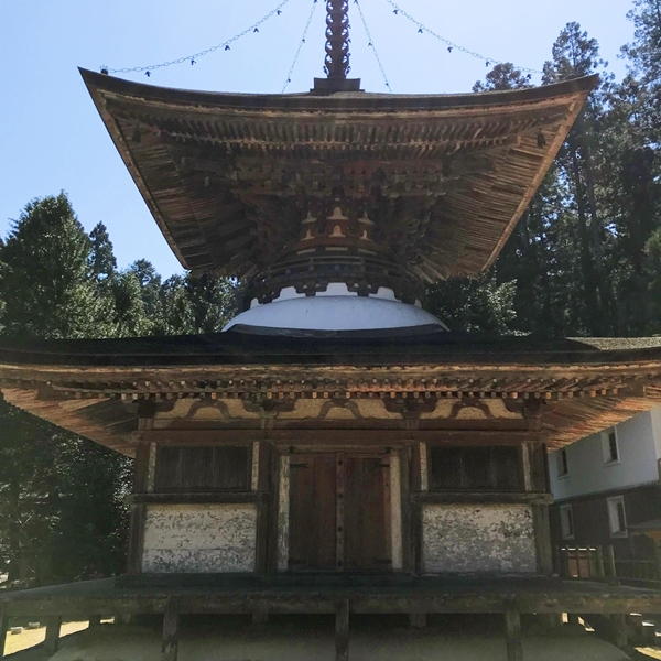 金剛三昧院の国宝「多宝塔」の全景｜鎌倉時代建立、高野山最古の建築物の荘厳な姿