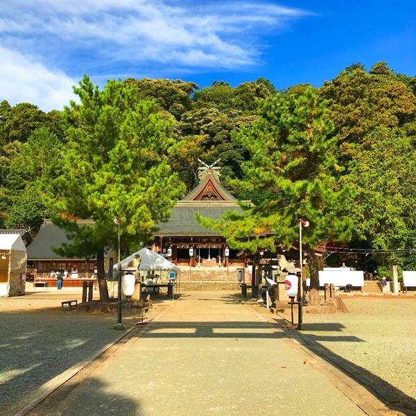 歴史を感じさせる荘厳な雰囲気の物部神社 拝殿の様子