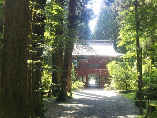 パワースポットで有名な御岩神社の楼門