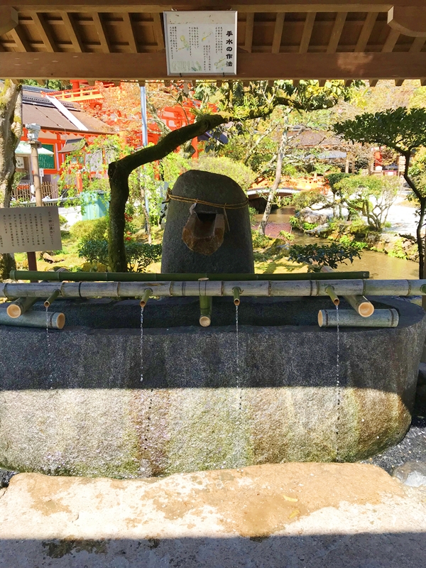 上賀茂神社 神山湧水 ご神体から湧く清らかな湧き水