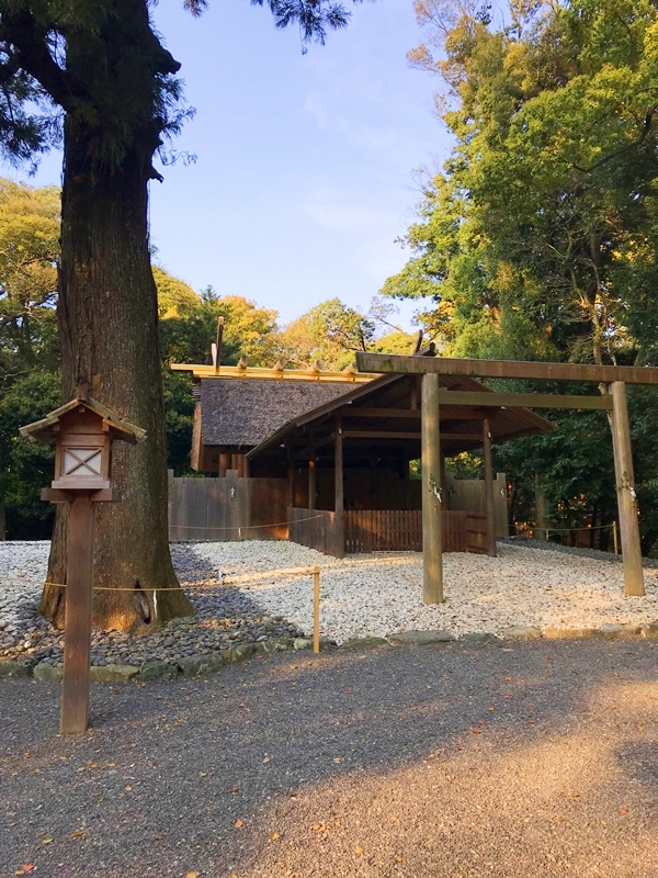 伊勢神宮外宮別宮・月夜見宮の鳥居と社叢